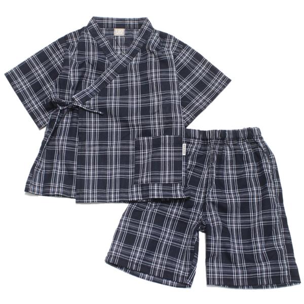 DILASH ディラッシュ“ディラッシュ”のムラ糸シーチング甚平・大人っぽいカラーリングの甚平・トップスバックにはメッセージプリントをセット・生地はチェック柄のシーチングを使用・軽量で涼やかな素材感・イベントはもちろん暑い季節のホームウェア...