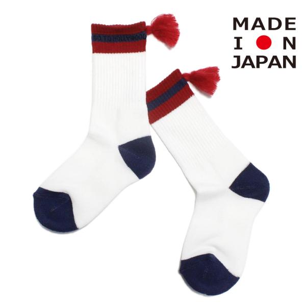 セール 「50%OFF」 ソックス・レッグウォーマー "ゴートゥーハリウッド" タッセルツキ SOX 1W白