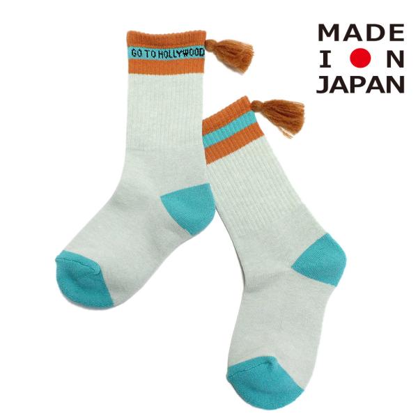 セール 「50%OFF」 ソックス・レッグウォーマー "ゴートゥーハリウッド" タッセルツキ SOX 28LGN淡緑