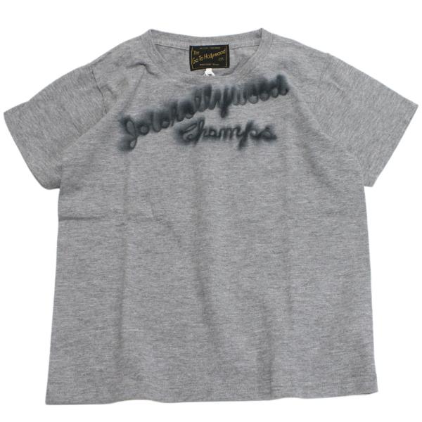 セール 「50%OFF」 半袖Tシャツ "ゴートゥーハリウッド" テンジク ニジミ シシュウ TEE 3GRグレー