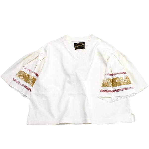 セール 「50%OFF」 半袖Tシャツ "ゴートゥーハリウッド" テンジク フリフリ フットボール TEE 1W白