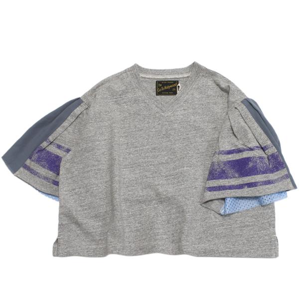セール 「50%OFF」 半袖Tシャツ "ゴートゥーハリウッド" テンジク フリフリ フットボール TEE 3GRグレー