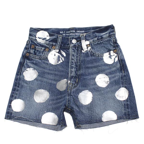 セール 「50%OFF」 ハーフパンツ "ゴートゥーハリウッド" デニム ドット キラキラ SPN 14BLブルー
