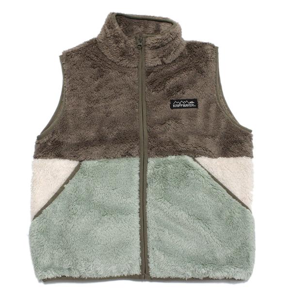 KRIFF MAYER クリフメイヤー“クリフメイヤー”の切替ボアベスト・秋口から真冬まで活躍するベスト・切替デザインに、大きなポケットを配置し、実用性も◎・ライトアウターとしてインナーに仕込んで着用可能・あえて裏地をつけず伸縮性を保ち、快...