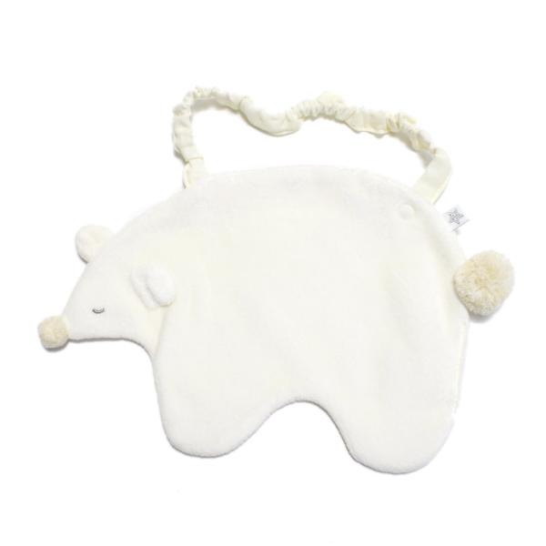 mocmof モクモフ“モクモフ”のぬいぐるみスタイ・ぬいぐるみのような肌さわりのアニマルビブ・ふんわりとしたベロア素材を採用・おやすみ中の動物柄が目をひきます・しっぽは立体的なデザインなのもポイント・首元はスナップボタン仕様になっています...