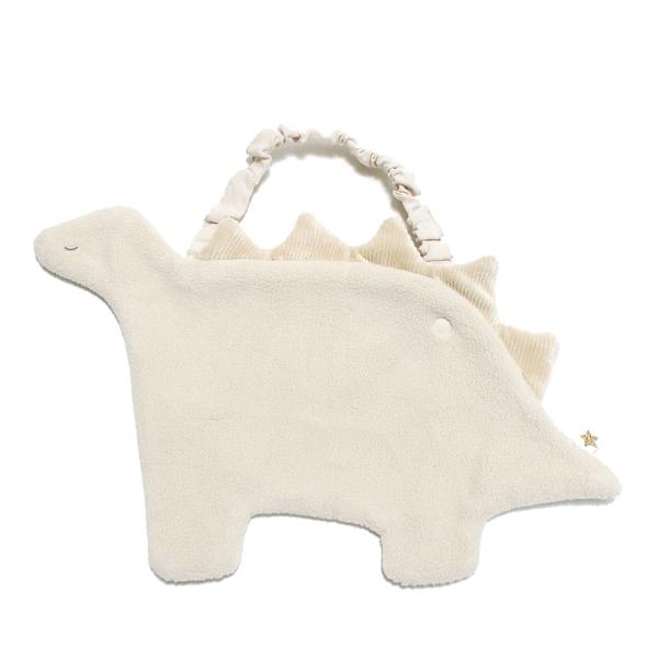 mocmof モクモフ“モクモフ”の恐竜スタイ・フリース素材とワッフル生地を組み合わせた赤ちゃんにも優しい素材感が特徴・すやすや眠る恐竜モチーフ柄のスタイ・角などはパッチワーク風のデザインに・首元はスナップボタン仕様・ちょっとしたギフトにも...