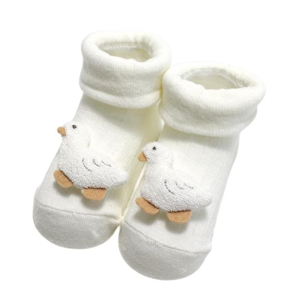 mocmof モクモフ“モクモフ”のアニマルベビーソックス・立体的なアニマルモチーフがポイントのソックス・ベビーコーデのアクセントになるアイテム・履き口をくるっと折り返すことでフィット感UP・足裏には滑り止め付き関連キーワード:ベビー BA...