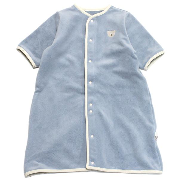 make your day メイクユアデイ“メイクユアデイ”の2WAYスリーパー・ストレッチの効いたフリース素材のスリーパー・保湿性に富み、ぬくもりのあるなめらかな感触・フロントから股下までスナップボタン開きの2WAY仕様・胸元にはくまの刺...