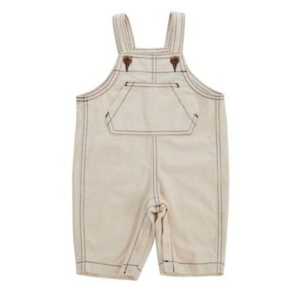 Ocean＆Ground オーシャン＆グラウンド“オーシャン＆グラウンド”のベビーワークサロペット・大きなポケット付きのベビーサロペット・シーズン問わず着用できるデニム＆ツイル素材・丸みのあるシルエットが特徴的・肩紐の長さはボタンで2段階調...