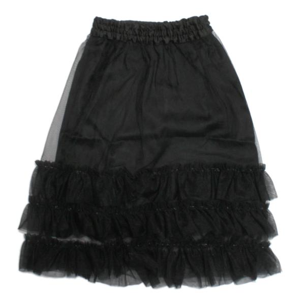 Ocean＆Ground オーシャン＆グラウンド“オーシャン＆グラウンド”のチュールフリルスカート・モードスタイルは勿論カジュアルダウンして楽しめるチュールスカート・インナースカート付き(ストレッチあり)・裾にかけてボリューム感のあるフリル...