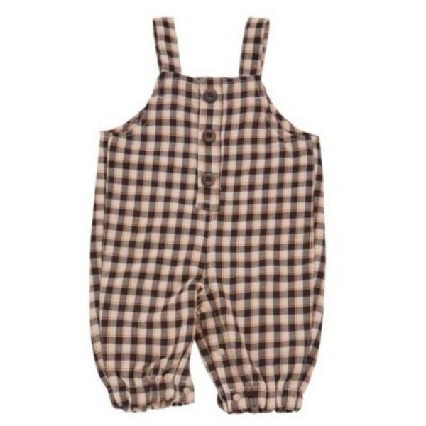 Ocean＆Ground オーシャン＆グラウンド“オーシャンアンドグラウンド”バルーンシルエットサロペット・秋冬らしいトーンのオリジナルチェック柄・足口ゴム入りデザインで、丸みのあるシルエットを表現・肩紐の長さは、ボタンで2段階に調節可能な...