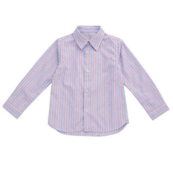 Ocean＆Ground オーシャン＆グラウンド“オーシャン＆グラウンドグッズ”のストライプシャツ・ベーシックなシルエットのきれいめシャツ・卒入学式や、発表会などセレモニースタイルにも◎・カジュアルな着こなしもできる万能アイテム・上品でさら...