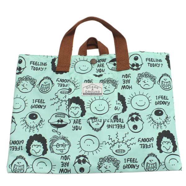 Ocean＆Ground（GOODS） オーシャン＆グラウンドグッズ“オーシャン＆グラウンドグッズ”のソウガラレッスンBAG・入園入学準備の必須アイテム・オリジナルデザインの総柄レッスンバッグ・図書や音楽バッグにもぴったり・学校の机横にかけ...