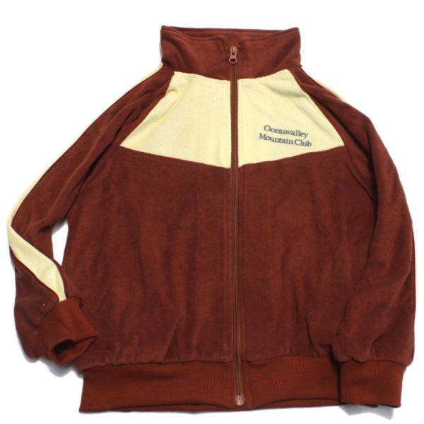 Ocean＆Ground オーシャン＆グラウンド“オーシャン＆グラウンド”のパイルジップJKT・配色切り替えがレトロでスポーティなジップジャケット・伸縮性があり柔らかい肌触りのパイル地・ラグランスリーブでゆとりのあるシルエット・胸元には刺ロ...