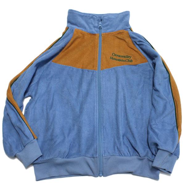 Ocean＆Ground オーシャン＆グラウンド“オーシャン＆グラウンド”のパイルジップJKT・配色切り替えがレトロでスポーティなジップジャケット・伸縮性があり柔らかい肌触りのパイル地・ラグランスリーブでゆとりのあるシルエット・胸元には刺ロ...