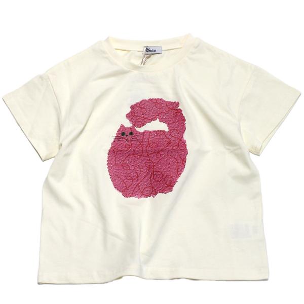 半袖Tシャツ "ユニカ" NEKOペイントTシャツ オフホワイト(2)