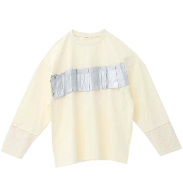 長袖Tシャツ "ユニカ" メタリックフォールド tee オフホワイト(2)