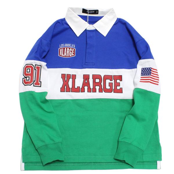 XLARGE ラガーシャツ がーどまん XLARGE ラガーシャツ がーどまん 激レア ガードマン着用 X-LARGE