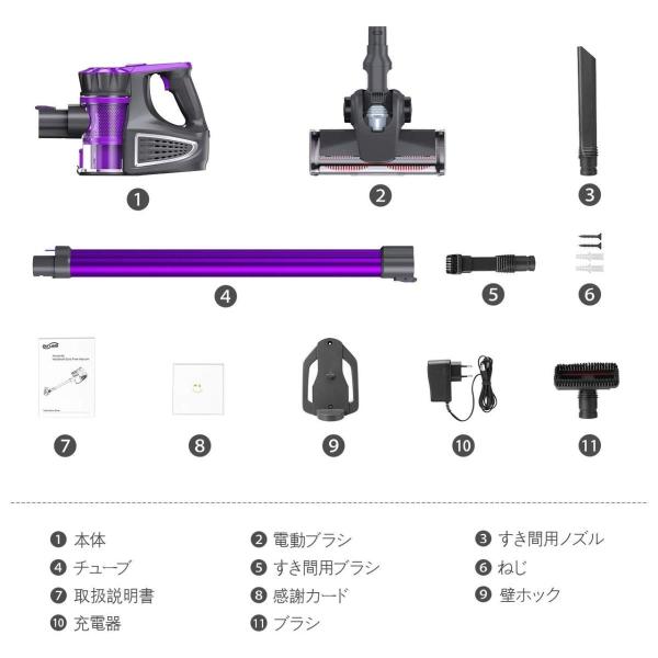 人気満点のコードレス掃除機housmile 充電式クリーナー7500pa超強吸引力スティッククリーナー4つのブラシ ノズル家 Amp 車の掃除 にも対 芸能人愛用 の