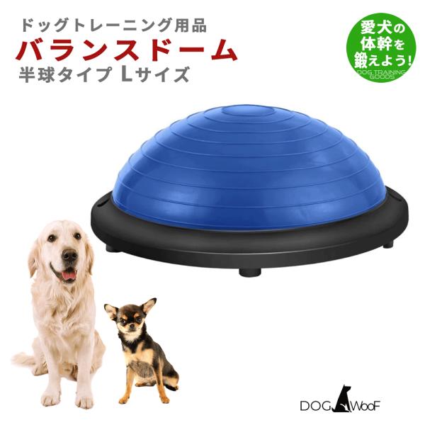 バランスドーム 犬 ペット ドッグバランスドーム 半円形 小型犬 中型犬 大型犬 体幹トレーニング Lサイズ
