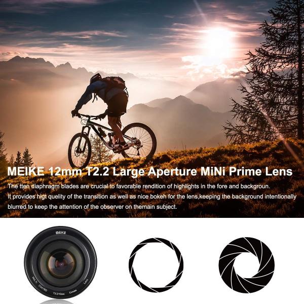 Meike 12 Mm T カメラ Millionaire 2 2大口径マニュアル映画シネマレンズマイクロアングル広角低歪みミニ固定プライムレンズレンズ 互換性用の マイク T Millionaire Shop