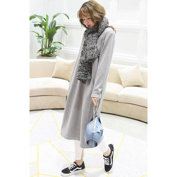 My Spica マタニティ 裏起毛 ロング ワンピース 無地 産前産後 妊婦服 マタニティーウェアー マキシ丈 暖かい ゆったり 普段着 Texascashandpawn Com