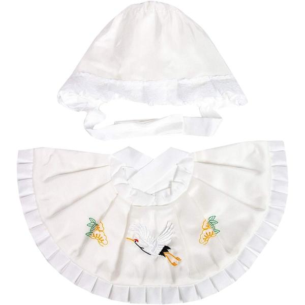 キョウエツ お宮参り よだれかけ 正絹 フードセット 2点セット 帽子 よだれかけ 男の子 女の子 ホワイト Www Supersport Tn