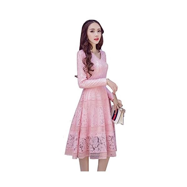 長袖 総レースワンピース ひざ丈 シースルー 黒 赤 ピンク S M L Ll 3l 4l 5l 大きいサイズ 5l ピンク Drplastaras Com