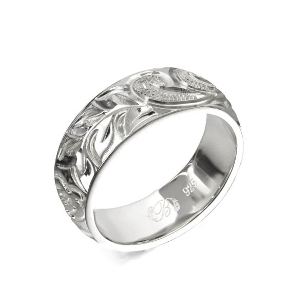 お問合せ品番：SB6C-E20◆商品名シルバー925 バレル 幅6mm 厚み2mm マイレ＆カレイキニ ノーエッジ リング◆こちらはオーダーメイド商品です入金確認後に、ハワイの工房に製作を依頼する受注生産の商品です。ご注文後のキャンセルは出...