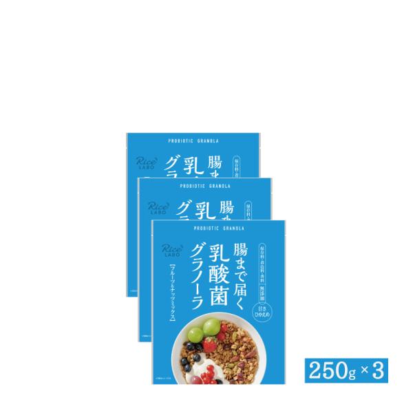 乳酸菌玄米グラノーラ×3セット【オーツ麦  米油(国産) 玄米粉(国産) フルグラ ダイエット 小麦不使用】