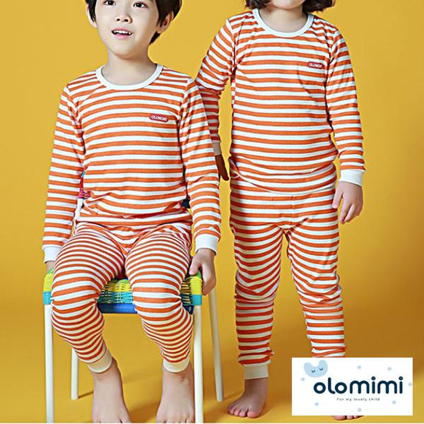 パジャマ キッズ 子供 男の子 女の子 長袖 長ズボン Olomimi オロミミ オレンジボーダー 子供パジャマ 女の子男の子 ベビー 秋冬 クリスマス Olomimi Orange Mimicoco 通販 Yahoo ショッピング