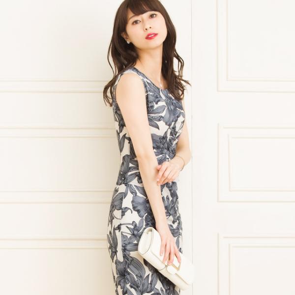 不二子ワンピ オーキッド プラチナグレー 花柄 グレー ワンピース レディース 40代 30代 大人 上品 着やせ 膝丈 トールサイズ Buyee Buyee Japanese Proxy Service Buy From Japan Bot Online