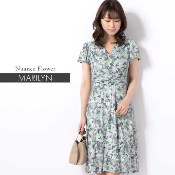 ケイミー　クラシカルフラワー　マリリンワンピース　半袖 mimigrant_opp2a-070002