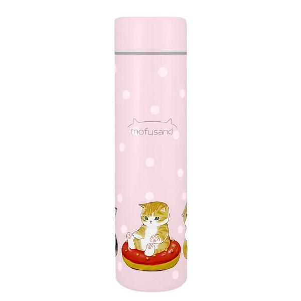 東亜金属 猫のステンレスボトル400ml もふさんど ドーナツにゃん : 猫