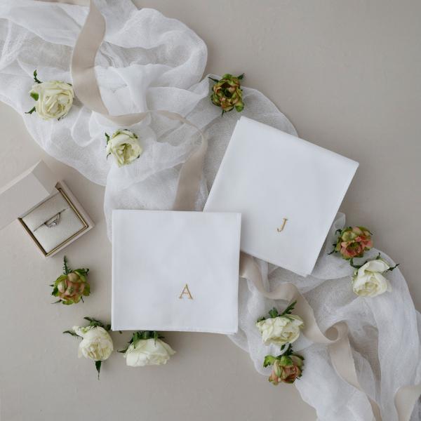 クラフトパンチ☆ダイカット☆ウェディングセット② 2枚set】国産 ブライダルハンカチ 席札 両家顔合わせ