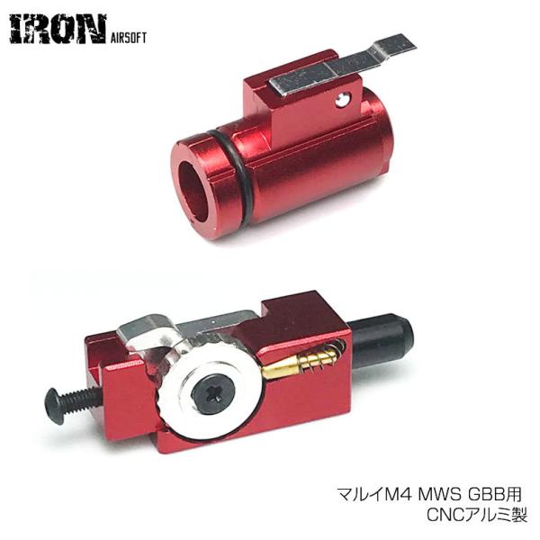 IRON AIRSOFT �}���CM4 MWS GBB�p CNC�A���~���z�b�v�A�b�v�`�����o�[ �A�W���X�^�[ �Z�b�g ���[���։�