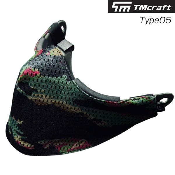 TMcraft サバゲー サンセイマスク 対応 ファッションカバー メッシュ生地 type05 リバーシブル マイアミタイガー ブラック 数量限定品 メール便可