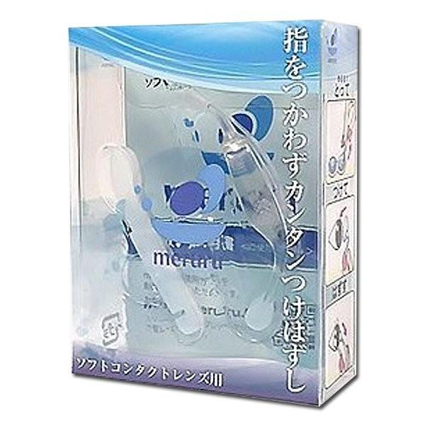 ●商品情報メディトレック meruru(メルル)ピンセット・・・持ち手部：75mm・幅20mm／ラッパ部：直径6.5mm／ピンセット部：4*7*9mmスティック・・・長さ62mm・幅6mm●利用方法◎コンタクトをはめる方法(1)メルルピンセ...