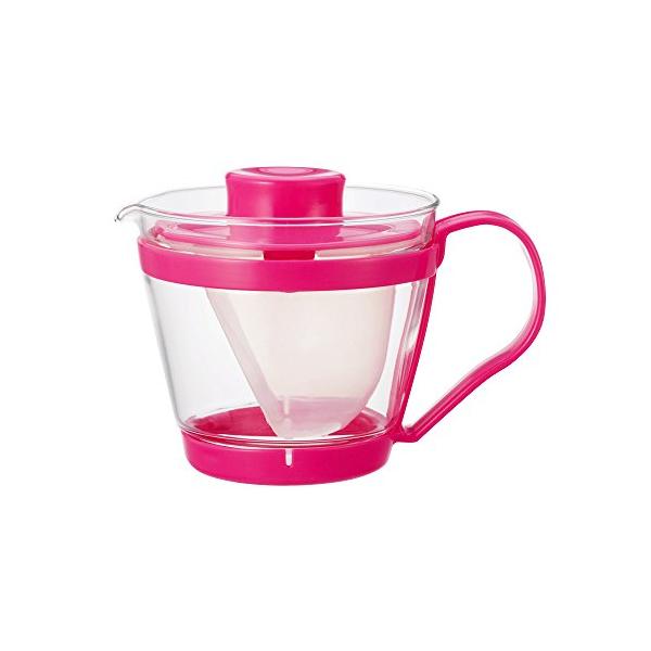 iwaki レンジのポット・茶器 もも色 400ml K863P