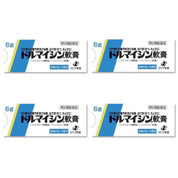 ドルマイシン軟膏 6g 外傷 やけどの化膿治療に （第2類医薬品）×4個セット