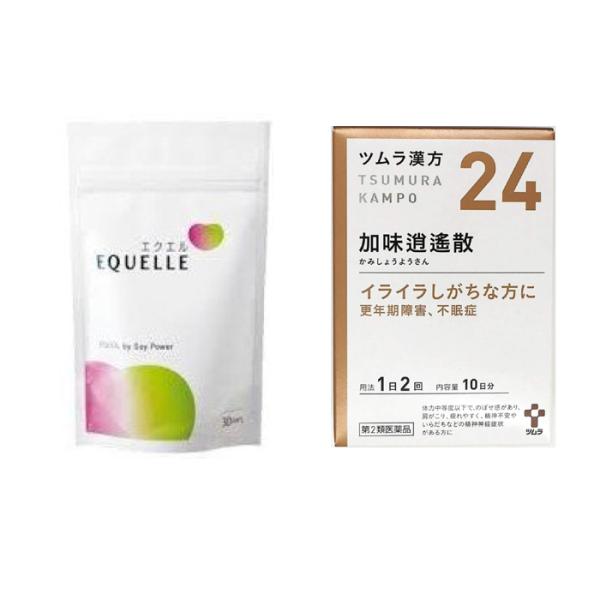 更年期の方向け 大豆イソフラボンセット エクエルパウチ 第2類医薬品 ツムラ加味逍遙散エキス ミナカラ薬局 Paypayモール店 通販 Paypayモール