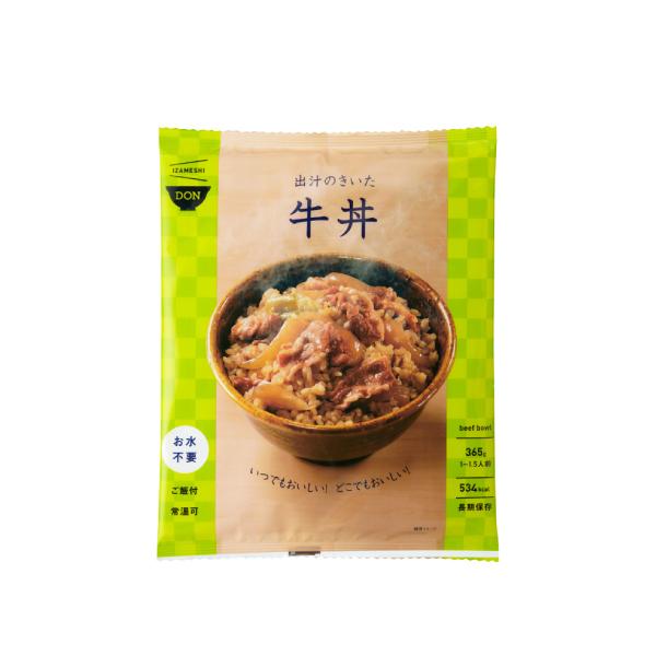 【１つから注文OK！】IZAMESHI　Don　イザメシ丼　出汁のきいた牛丼　非常食　保存食　３年保存　杉田エース【非常用食品】