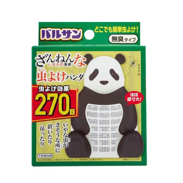 他サイト： バルサン ざんねんないきもの辞典虫よけパンダ270日　　T4580543942648　バルサン 虫よけ パンダ / ざんねんないきもの事典 / 虫除けグッズ / 置き型の商品画像