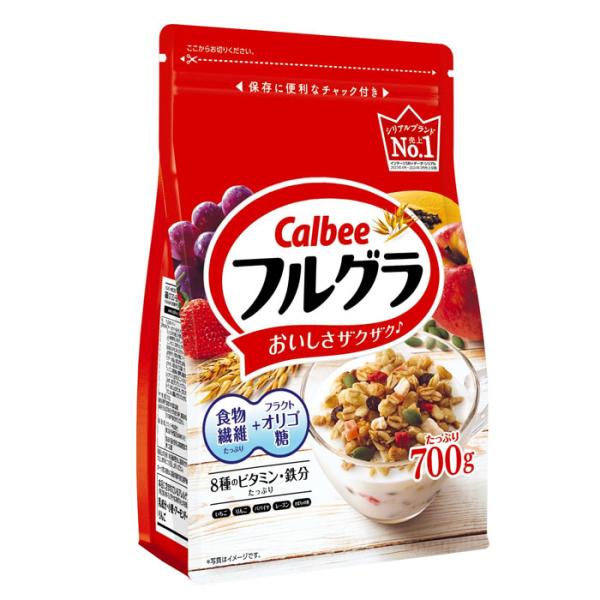 カルビー フルグラ 700g T4901330748296 Calbee フルーツグラノーラ グラノーラ シリアル 朝食 オーツ麦 食物繊維 鉄分 ビタミン 朝ごはん ヨーグルト 爆買