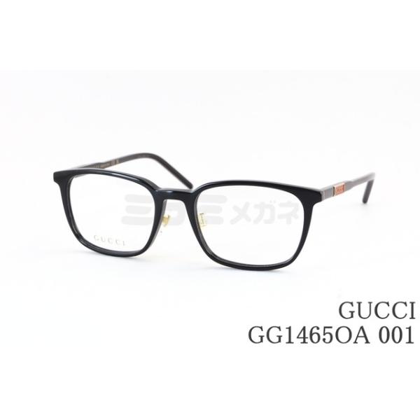 GUCCI（グッチ） メガネ GG1465OA 001 ウェリントン テキストロゴ 高級
