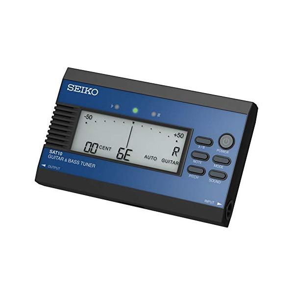 他サイト： SEIKO セイコー ギター&amp;ベースチューナー オーシャンブルー SAT10Lの商品画像