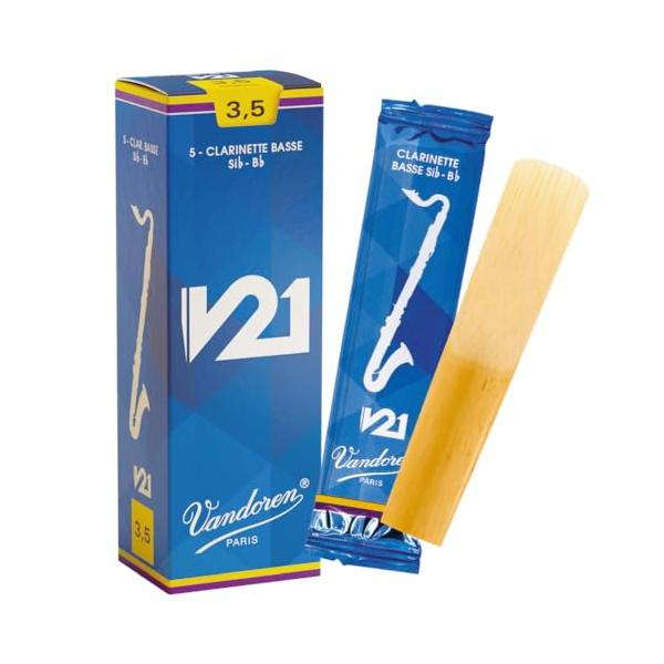 バンドーレン バスクラリネットリード V21 硬さ : 3-1/2 (5枚入り