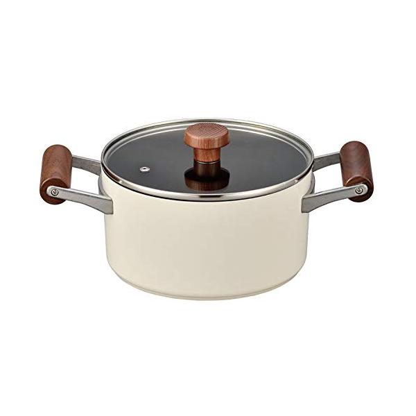 北陸アルミ 両手鍋 20cm [IH対応] 軽量 強化ガラス蓋付 プレール