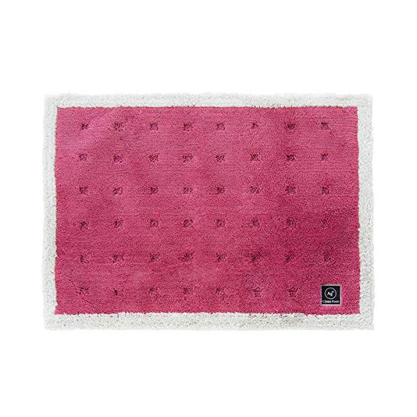 他サイト： オカ 浴室足ふきマット ピンク 約50cm×70cmcm 乾度良好Ag+バスマット クリーンフット (吸水 速乾 抗菌)の商品画像