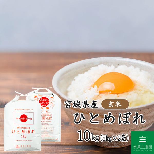 米 お米 ひとめぼれ 玄米 10kg （5kg×2袋） 宮城県産（選べるプレゼント付き） 令和7年産